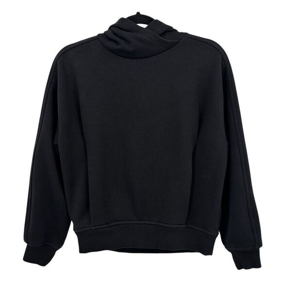 Athleta Balance Fleece Lined Sweatshirt Hoodie Black Size XXS - Picture 1 of 8